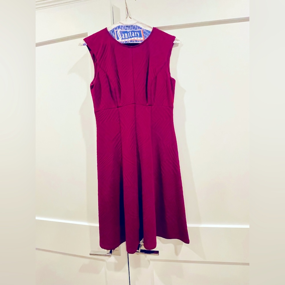 Adrianna Papell A-line dress.  Good condition.  Knee length.  Wool blend.